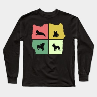 French Bulldog Retro Style Frenchie Gift Long Sleeve T-Shirt